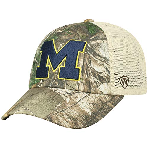 Top of the World Michigan Wolverines Men's Adjustable Two Tone Camo Stock Mesh Icon hat, Adjustable