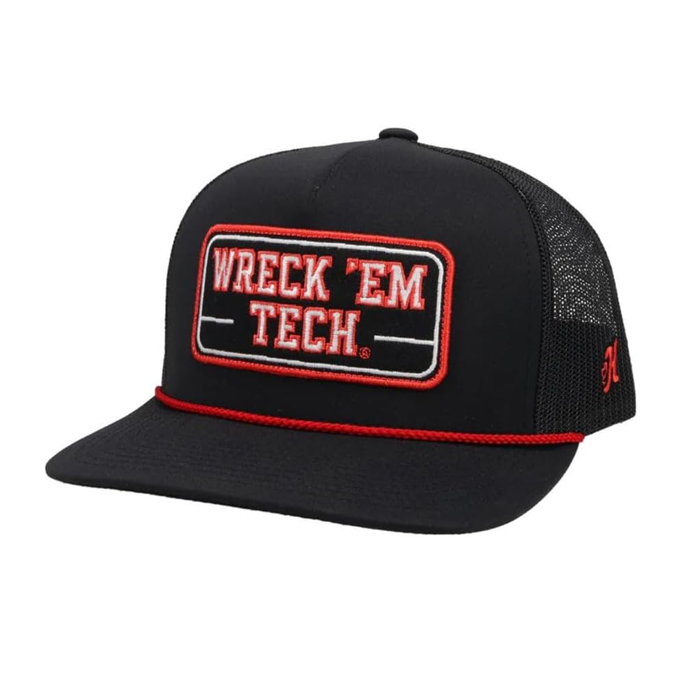 HOOEY Men's Texas Tech University Officially Licensed Collegiate Hat (US, Numeric, 0, 8, 7058T-Black)