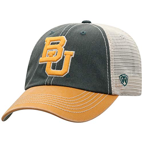 Top of the World Baylor Bears Men's Relaxed Fit Adjustable Mesh Offroad Hat Team Color Icon, Adjustable
