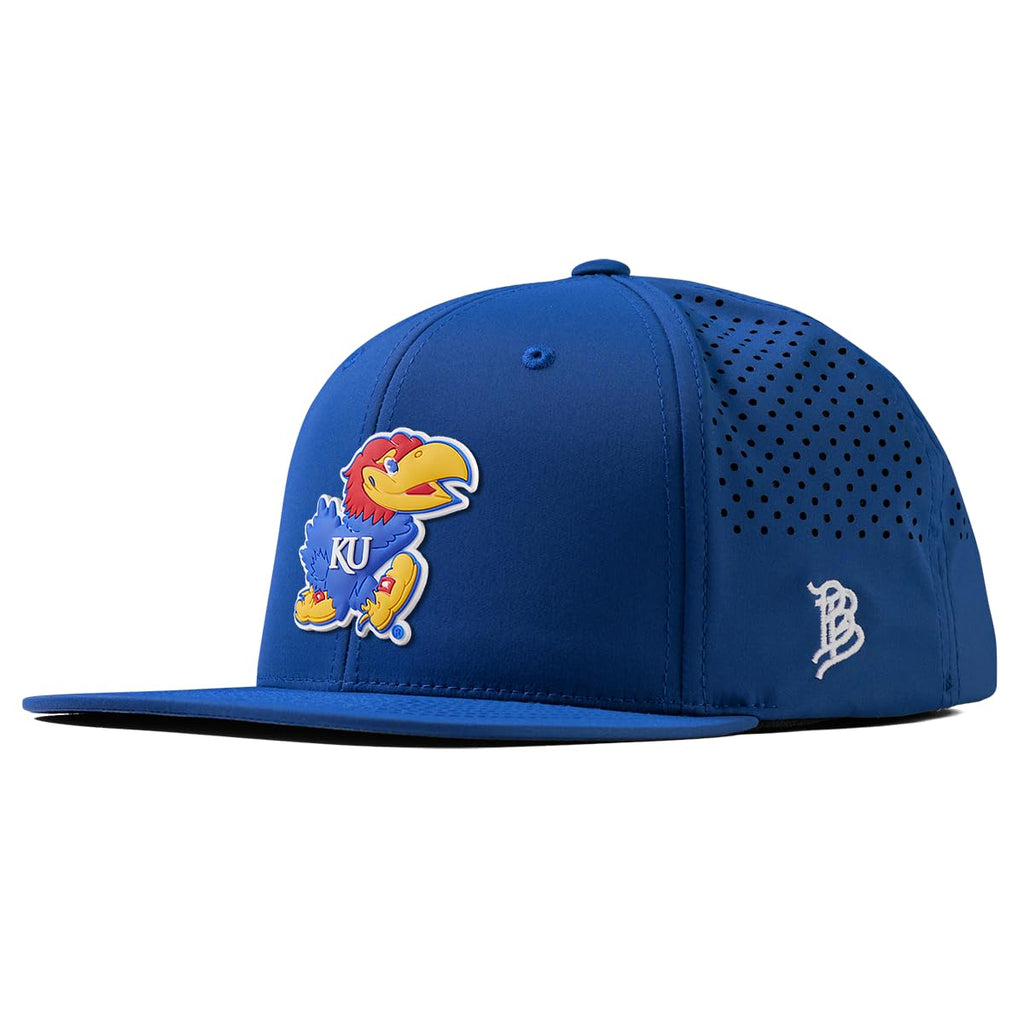 Branded Bills Officially Licensed x Kansas Jayhawks Royal Blue Flat Performance Jayhawk PVC
