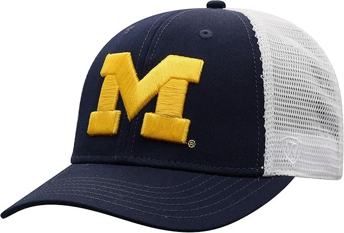 Collegiate Adjustable Trucker Hats (US, Alpha, One Size, Michigan)