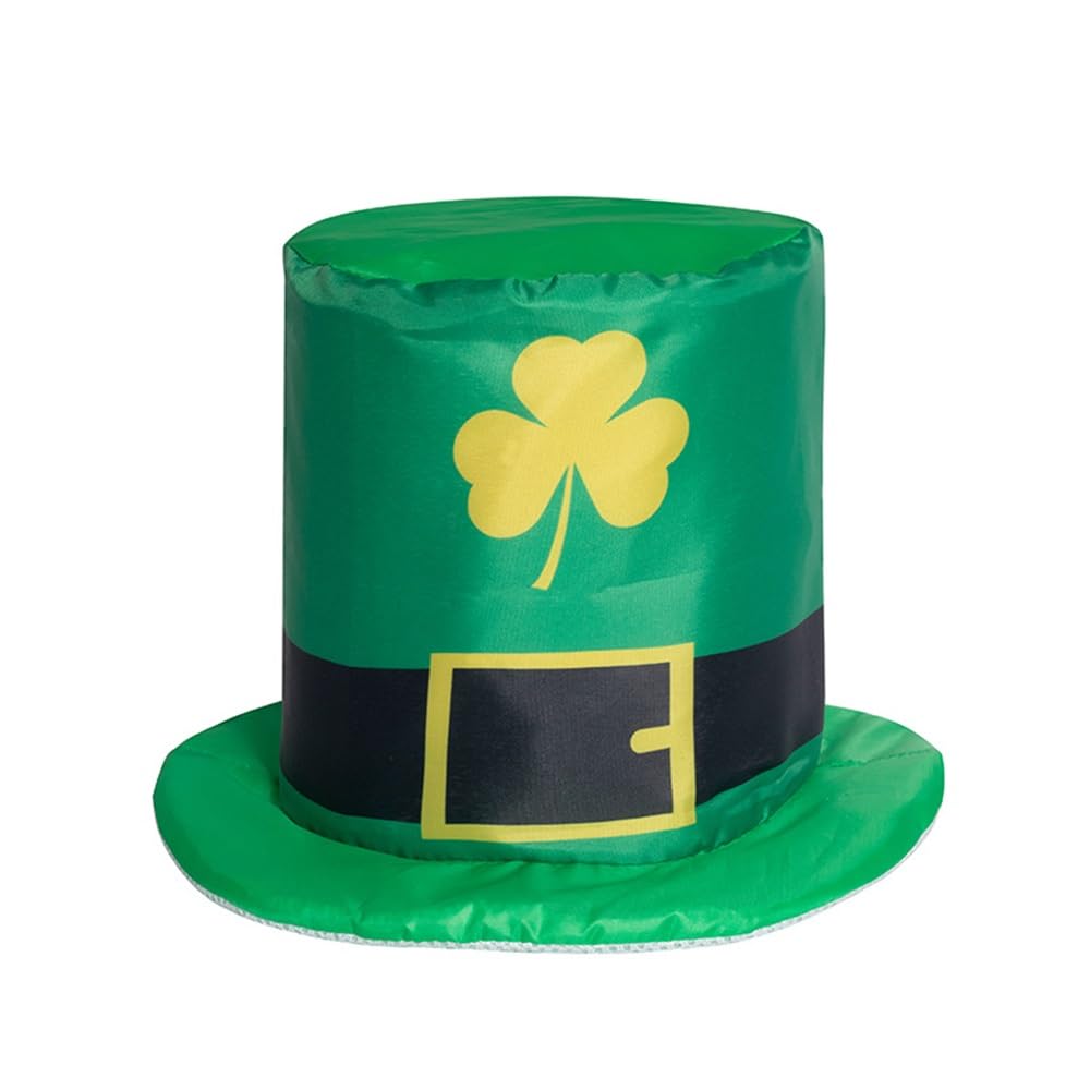 Ankelesz St. Patrick's Green Shamrock Top Hat For Men Women Irish Day Party Favors Costume Hats
