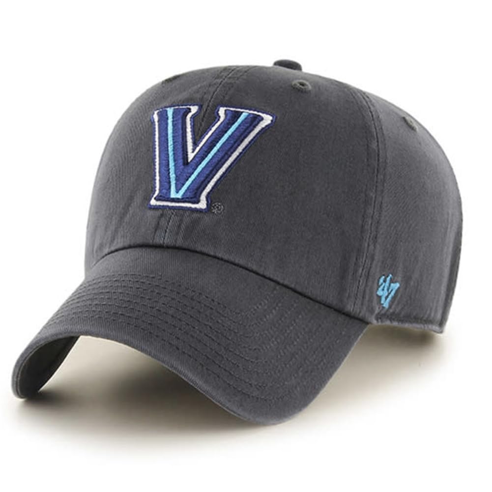 Villanova Wildcats Clean Up Adjustable Hat - Charcoal