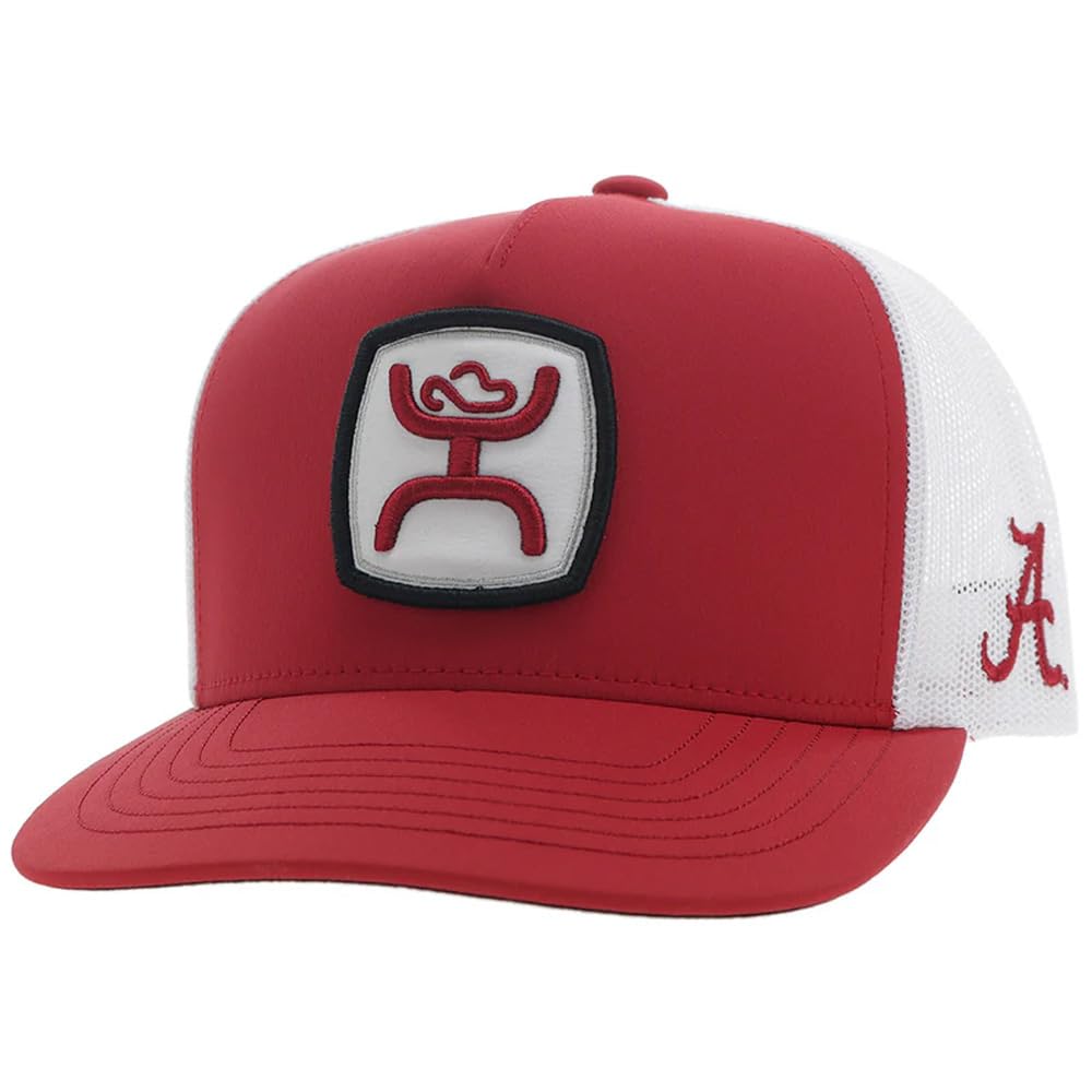 HOOEY Men's University of Alabama Officially Licensed Collegiate Adjustable Snapback Hat Red/White