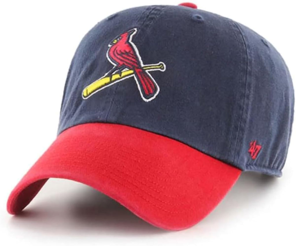 '47 MLB Two Tone MVP Adjustable Hat, Adult One Size Fits All (St Louis Cardinals)