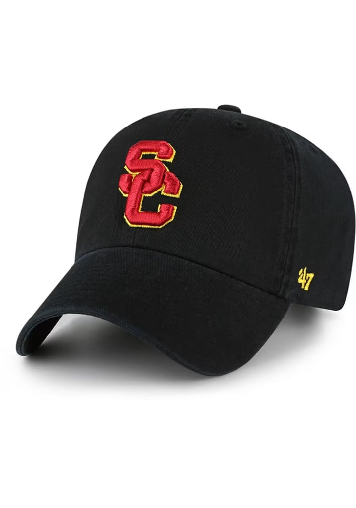 47 NCAA Unisex-Adult Clean Up Adjustable Hat Cap One Size (US, Alpha, One Size, USC Trojans - Black)