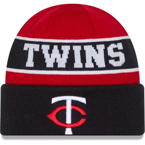New Era Minnesota Twins Reversible Cuffed Knit Beanie Hat Red Navy