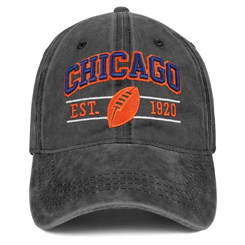 Football Hat for Men Women Vintage Embroidered City Hats Apparel Gifts Classic Baseball Cap Merch