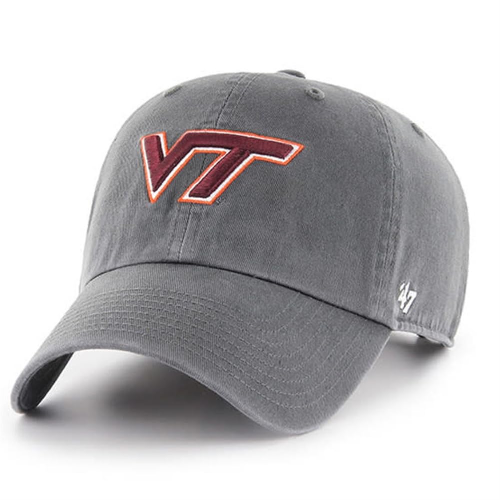 Virginia Tech Hokies Clean Up Adjustable Hat - Charcoal
