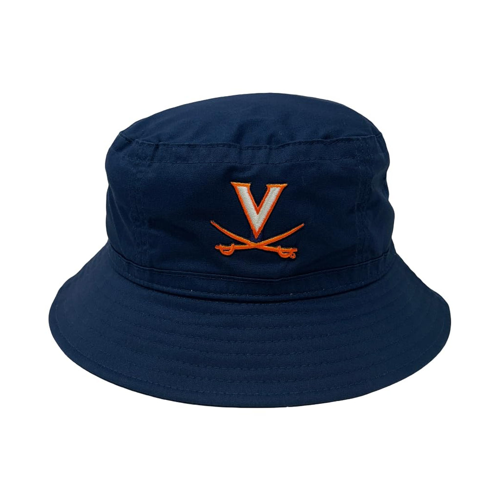 LogoFit Virginia Navy Bucket Hat - College Team Logo Cap Cavaliers Merchandise