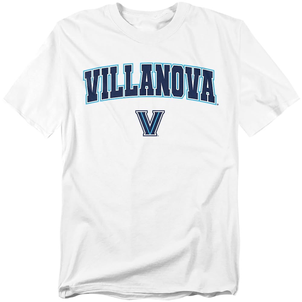 LOGOVISION Villanova University Arch Logo Secondary Unisex Adult T Shirt, White, Large