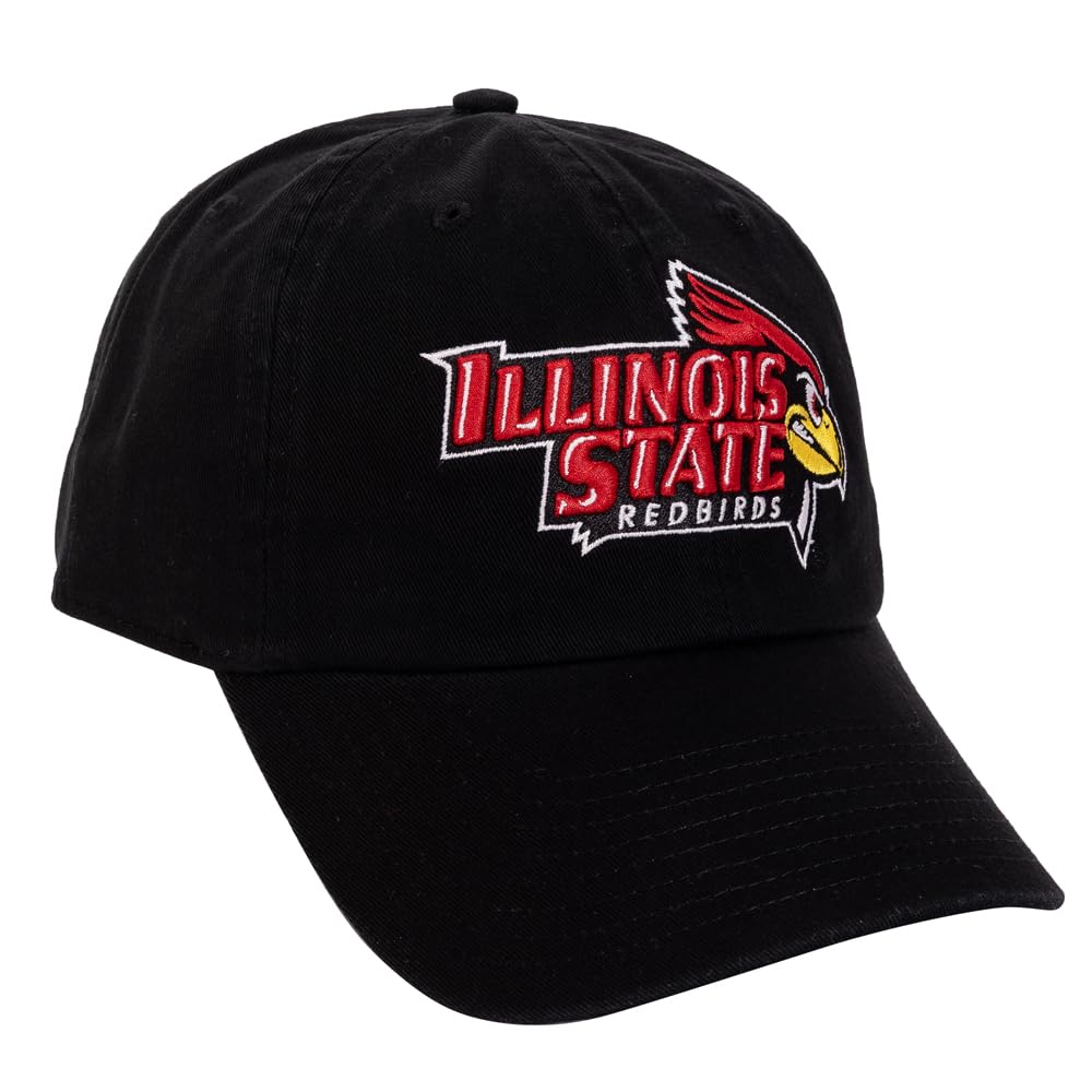 Desert Cactus Illinois State University Baseball Hat Redbirds ISU Brimmed Embroidered Hats Cap Adjustable Cloth Strap Adult (Style A) Black