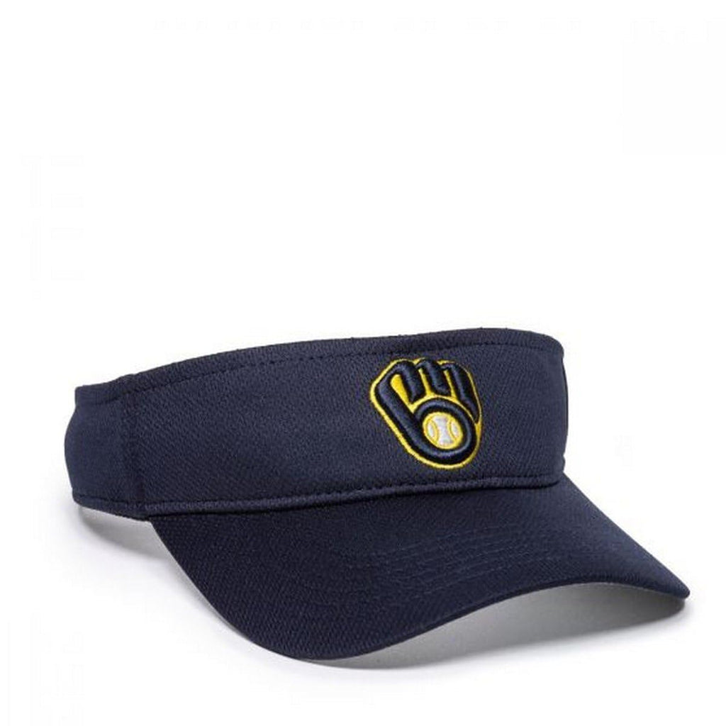 OC Sports Outdoor Cap Co Team Mlb-185 Team Baseball Visor Milwaukee Brewers One Size Fits Most