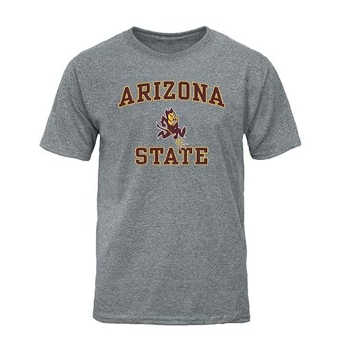 Barnesmith Arizona State University ASU Sun Devils Short-Sleeve T-Shirt, Spirit, Charcoal Grey, Small