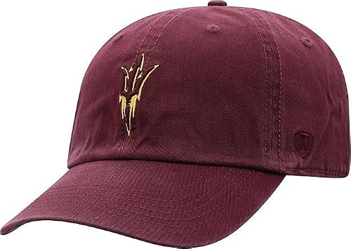 Collegiate Primary Color Relaxed Fit Adjustable Hats (US, Alpha, One Size, Arizona State)