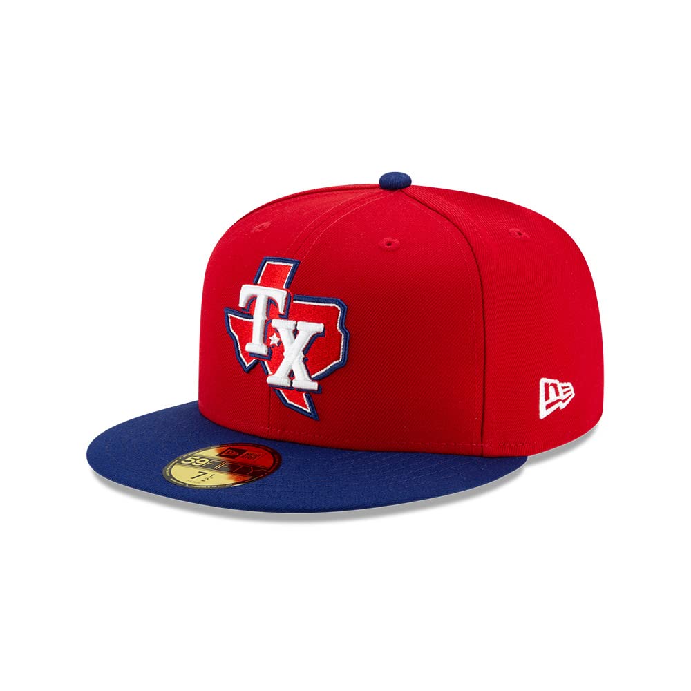 New Era Texas Rangers Authentic Collection Alt 3 59FIFTY Fitted Hat Cap Men's (7 3/8) Red/Royal Blue