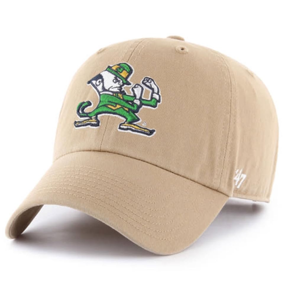 Notre Dame Fighting Irish Clean Up Adjustable Hat - Khaki