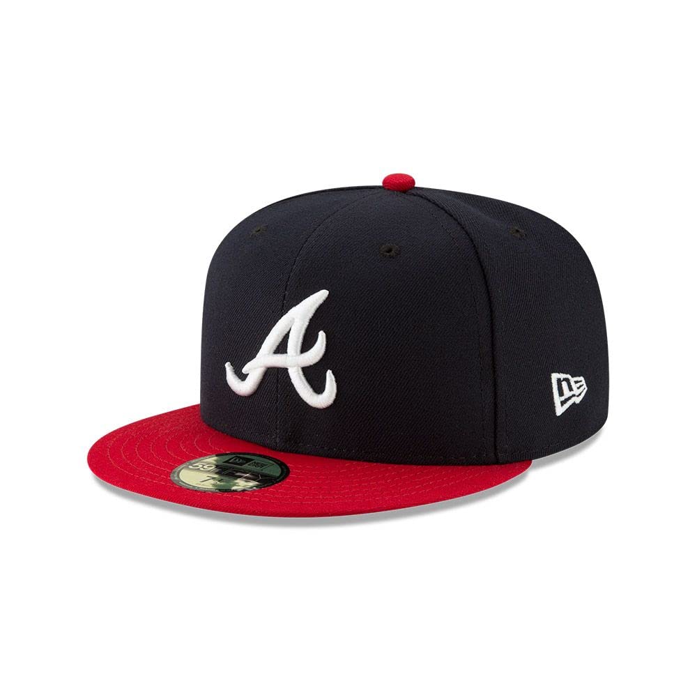 Adult Atlanta Braves New Era Navy Game Authentic Collection On-Field 59FIFTY Fitted Hat - Men's