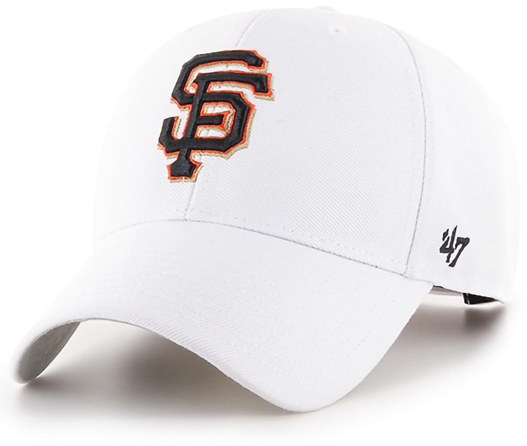'47 MLB White MVP Adjustable Hat, Adult One Size Fits All (US, Alpha, One Size, San Francisco Giants)