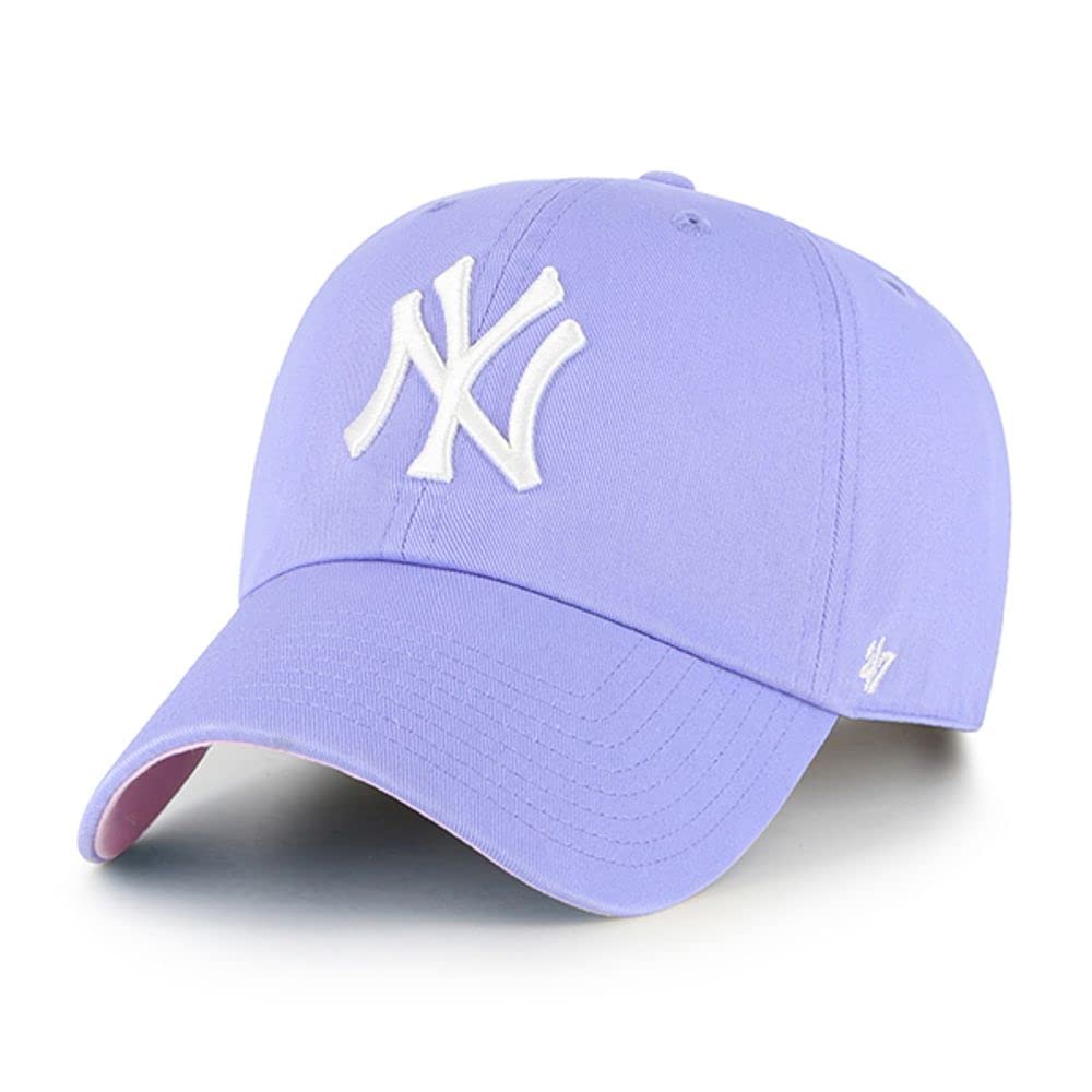 '47 New York Yankees Adjustable Cap Clean Up MLB, Purple, One Size
