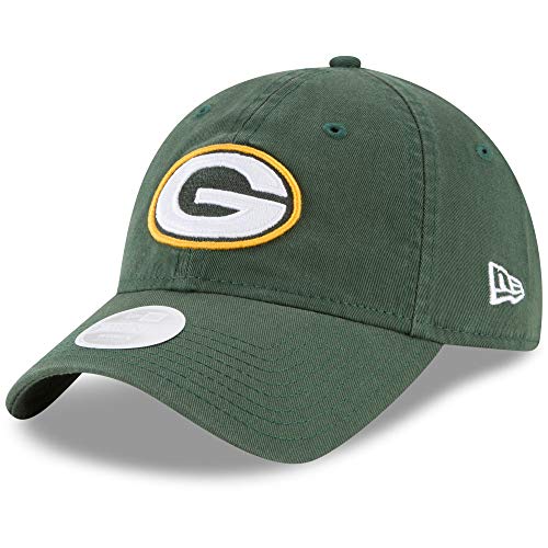 New Era Women's NFL Core Classic 9TWENTY Adjustable Hat Cap One Size Fits All (Green Bay Packers Green)