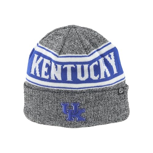 Zephyr Kentucky Wildcats Gray Striped Mayer Cuff College Beanie Hat - NCAA Fleece Lined Cuffed Winter Knit Toque Cap