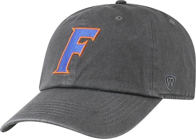 Collegiate Charcoal Team Logo Adjustable Hats (US, Alpha, One Size, Florida F)