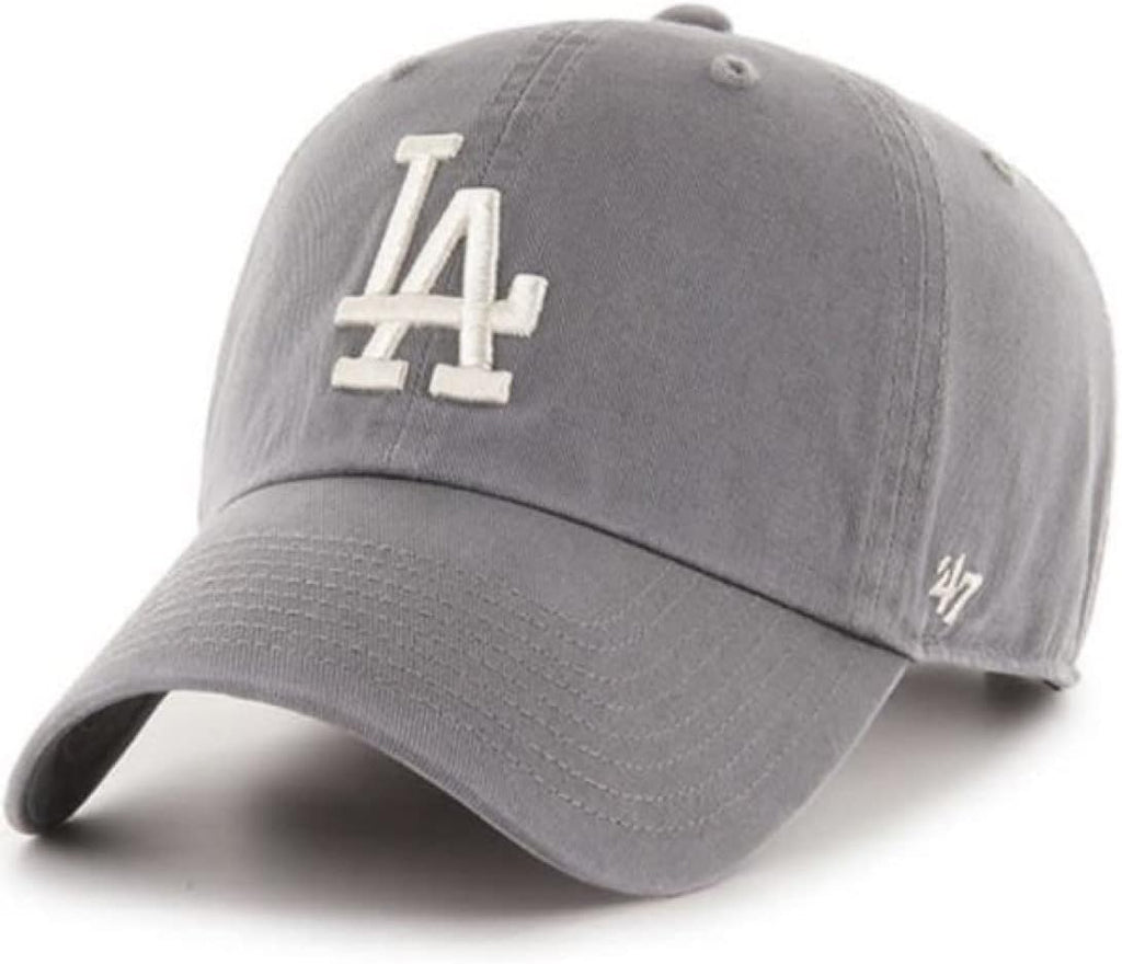 '47 MLB Unisex-Adult Dark Grey Clean Up Adjustable Hat Cap One Size (US, Alpha, One Size, Los Angeles Dodgers)