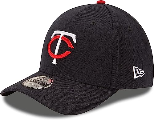 New Era MLB 39Thirty Team Classic Stretch Flex Fit Team Color Primary Logo Primary Logo Baseball Cap Hat - Minnesota Twins Navy - Small-Medium