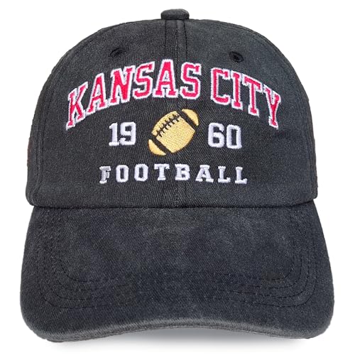 Zihogrc Football Fans City Embroidered Hat for Men Women Adjustable Baseball Unisex Cotton Cap