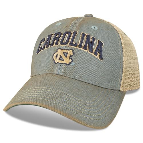 Legacy NCAA Officially Licensed Baseball Hat, North Carolina Tar Heels, Lightweight Cap for Men & Women, Old Favorite Trucker Adjustable (OFA), Light Blue Trucker, One Size Fits Most, Snapback Closure