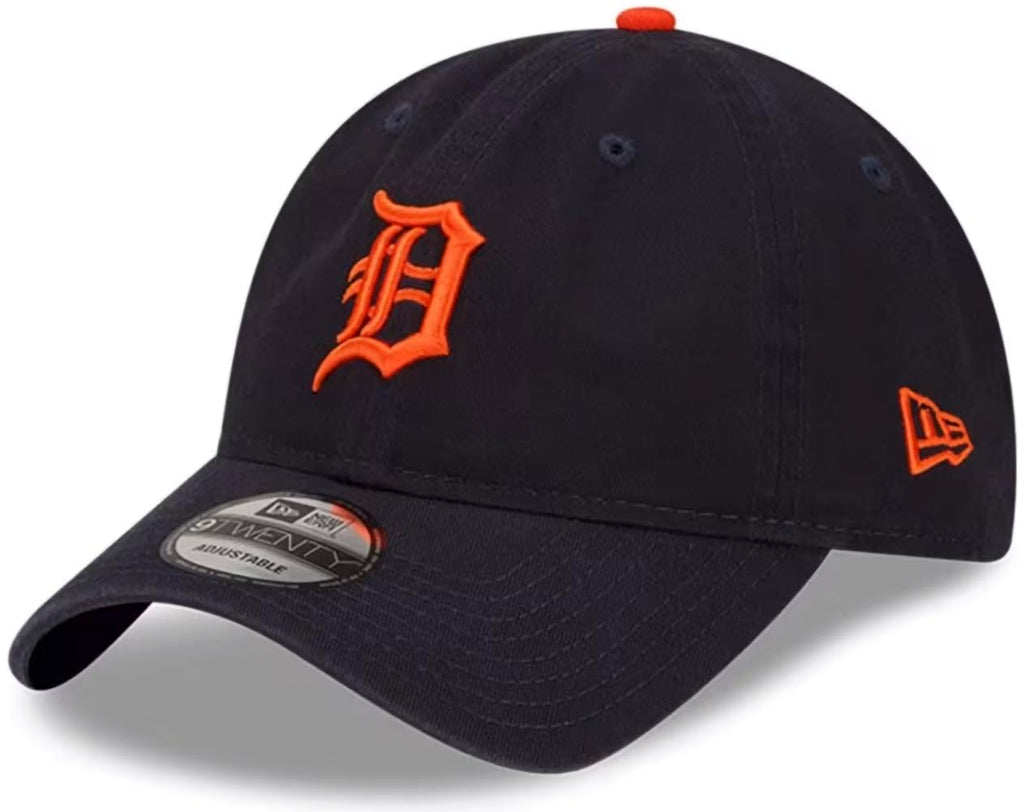 New Era Unisex-Adult MLB Core Classic 9TWENTY Team Alternate 2 Adjustable Hat Cap One Size Fits All - Detroit Tigers Navy