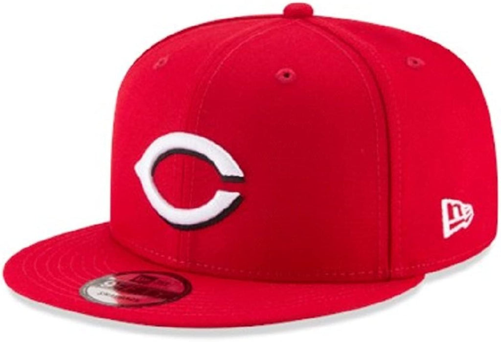 New Era Unisex-Adult MLB 9Fifty Team Color Primary Logo Adjustable Snapback Hat Cap One Size Fits All - Cincinnati Reds Red