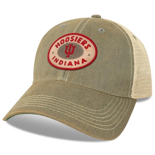 Legacy NCAA Officially Licensed Baseball Hat, Indiana Hoosiers, Lightweight Cap for Men & Women, Old Favorite Trucker Adjustable (OFA), Grey Trucker, One Size Fits Most, Snapback Closure