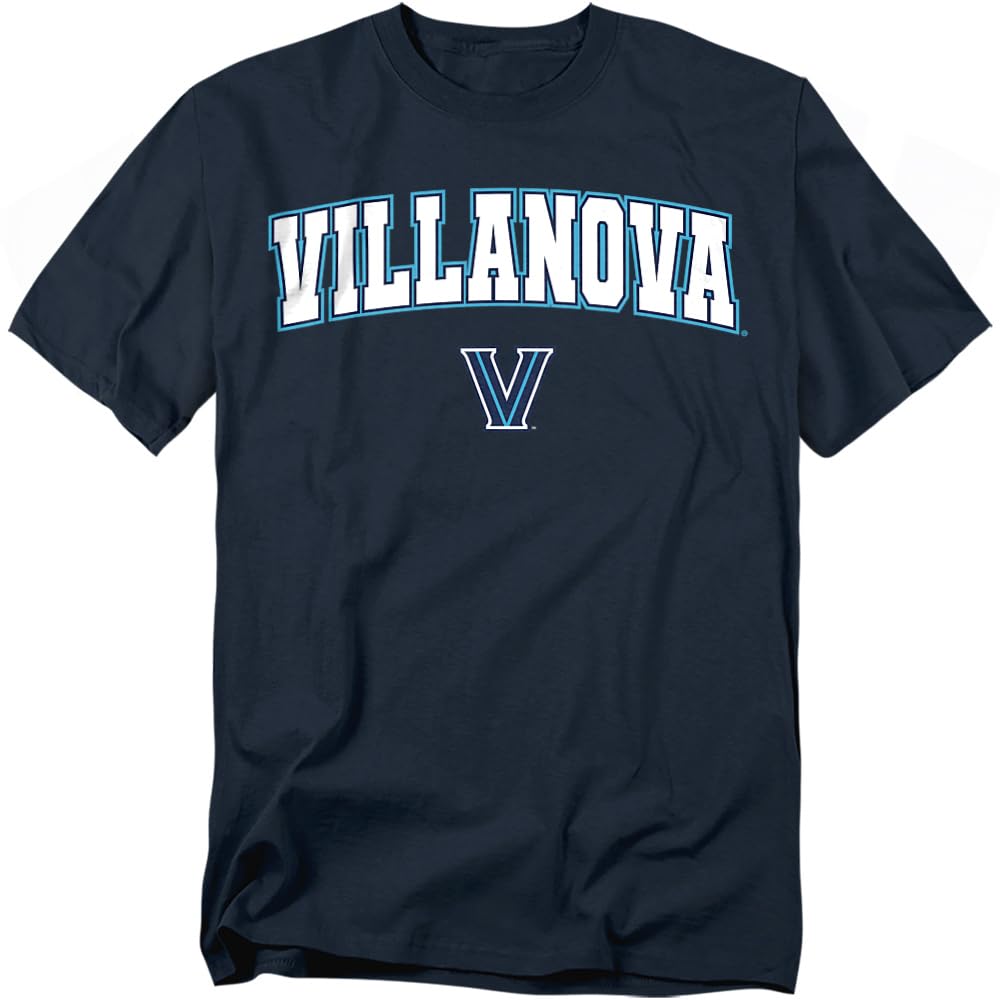 LOGOVISION Villanova University Arch Logo Unisex Adult T Shirt, Navy, Large