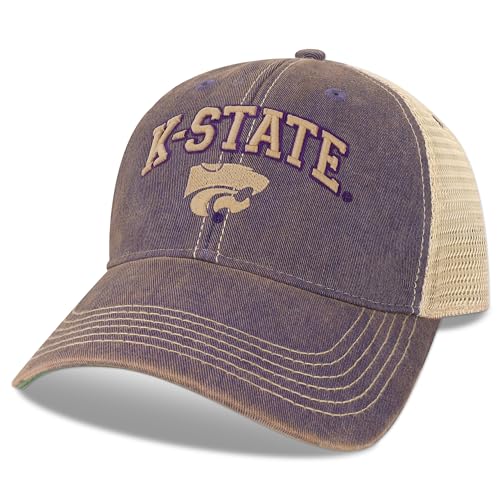 Legacy NCAA Officially Licensed Baseball Hat, Kansas State Wildcats, Lightweight Cap for Men & Women, Old Favorite Trucker Adjustable (OFA), Purple Trucker, One Size Fits Most, Snapback Closure