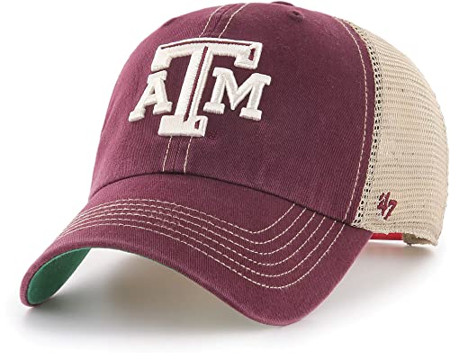47 NCAA Trawler Mesh Clean Up Adjustable Hat, Adult One Size Fits All (Texas A&M Aggies)