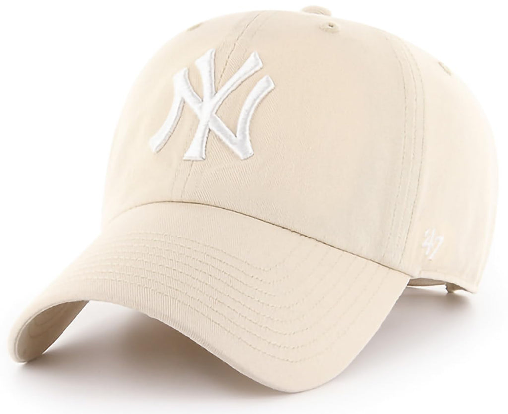 47 MLB Natural Clean Up Adjustable Hat Cap, Adult One Size (New York Yankees)