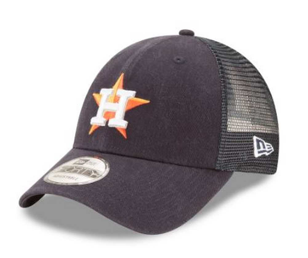 New Era MLB Houston Astros Trucker 9Forty Adjustable Baseball Hat 940 11591205, Navy