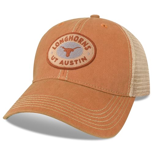 Legacy NCAA Officially Licensed Baseball Hat, Texas Longhorns, Lightweight Cap for Men & Women, Old Favorite Trucker Adjustable (OFA), Texas Orange Trucker, One Size Fits Most, Snapback Closure