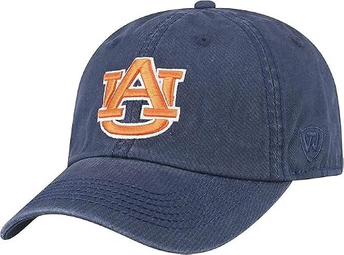 Collegiate Primary Color Relaxed Fit Adjustable Hats (US, Alpha, One Size, Auburn)