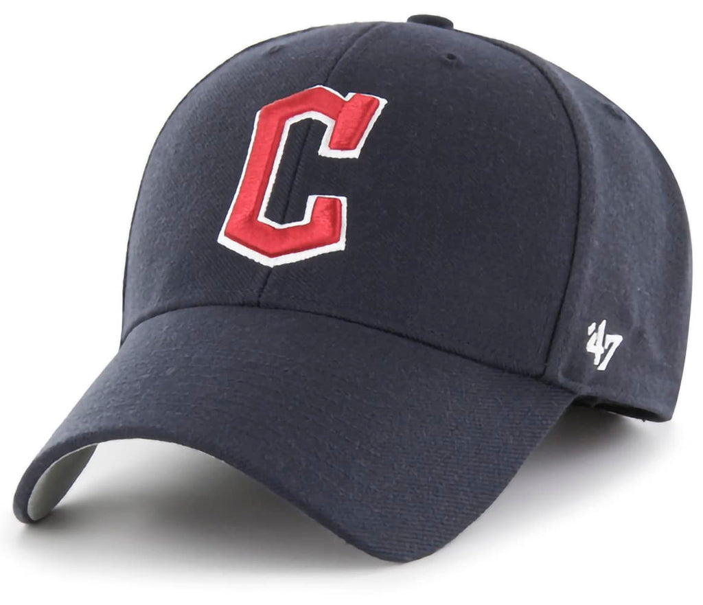 '47 MLB Team Color Primary Logo MVP Adjustable Hat, Adult One Size Fits All - Cleveland Guardians - Navy