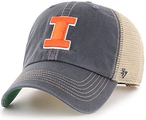 '47 NCAA Trawler Mesh Clean Up Adjustable Hat, Adult One Size Fits All (Illinois Fighting Illini)