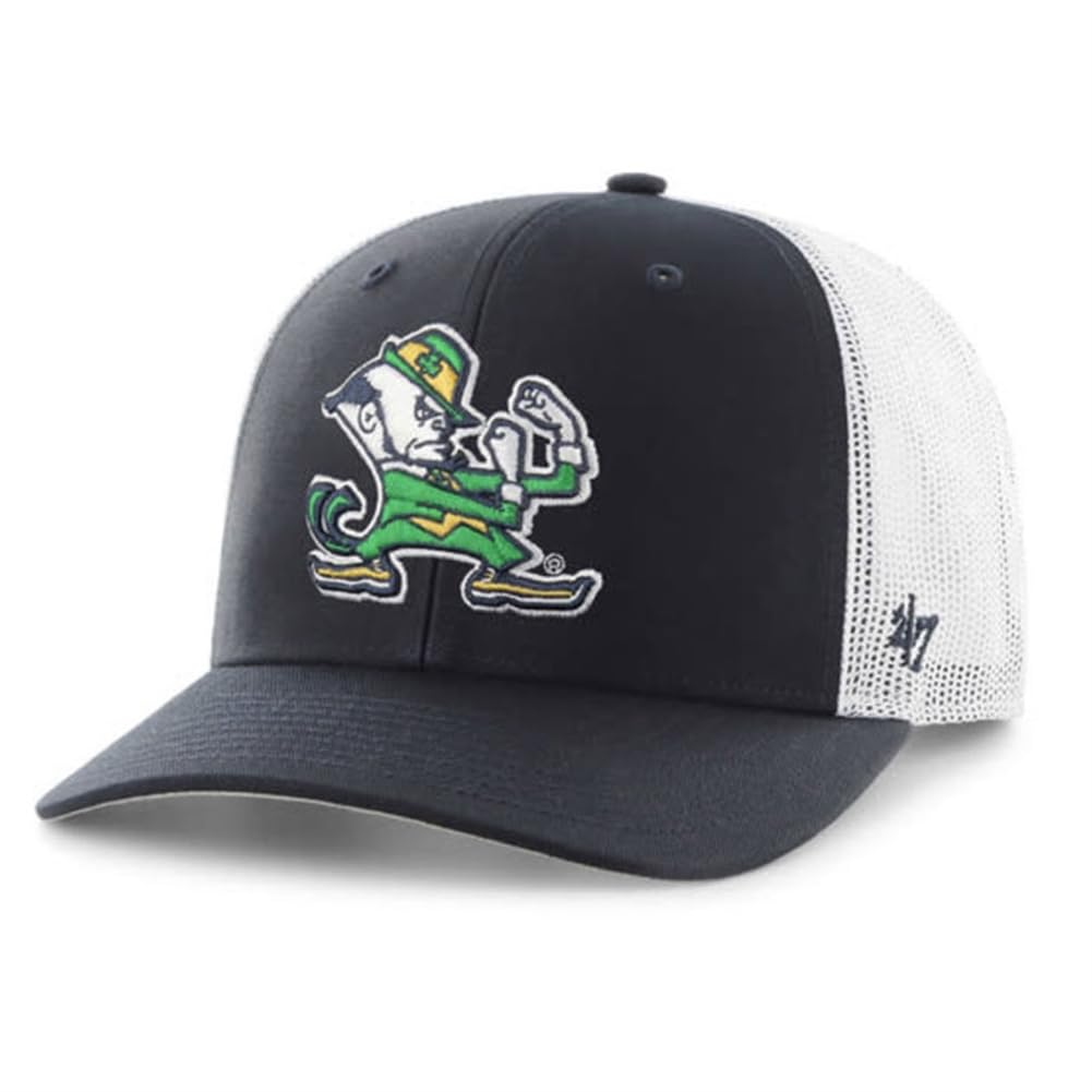 47 Notre Dame Fighting Irish Adjustable Trucker Hat - Navy - Leprechaun