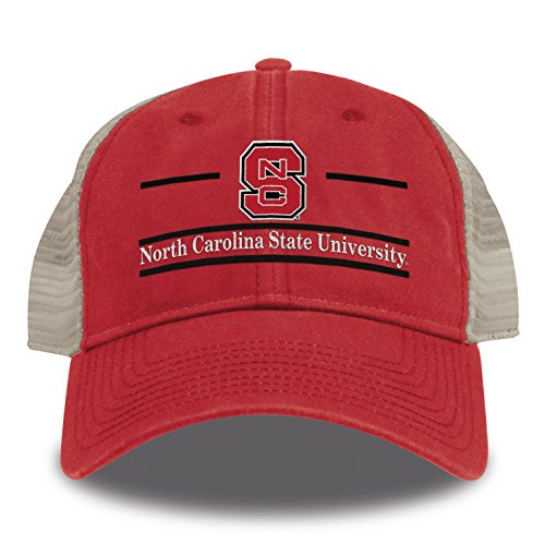 The Game Split Bar Design Trucker Mesh Hat, Red, Adjustable, North Carolina State Wolfpack