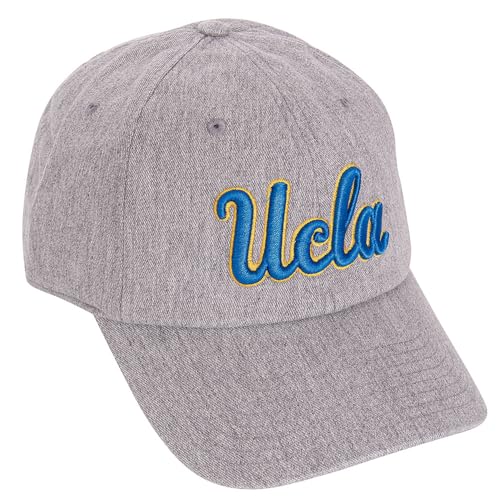 Desert Cactus UCLA Bruins Embroidered Baseball Hat (F1) Grey | Officially Licensed University of California Los Angeles Cotton Baseball Cap Brimmed Embroidered with Snapback Strap