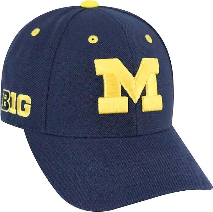 Michigan Collegiate Adjustable Hats (Adjustable Hat, Michigan Navy W/Word)