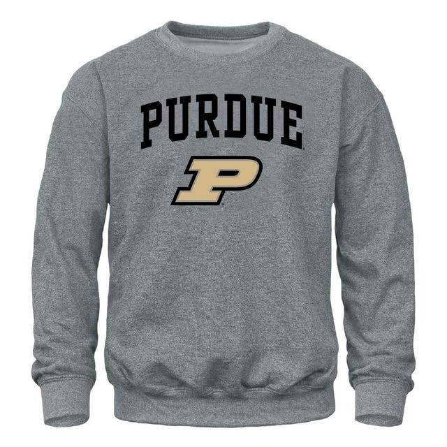 Barnesmith Purdue University Boilermakers Crewneck Sweatshirt, Heritage, Charcoal Grey, Medium