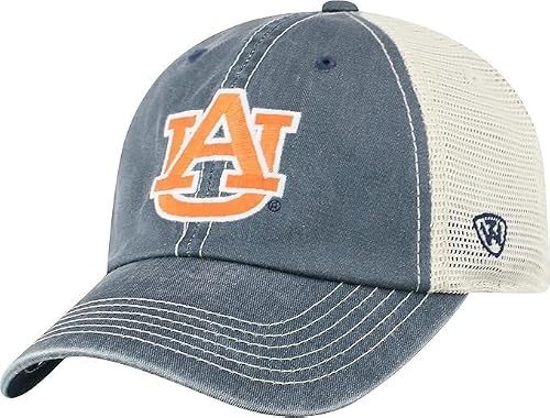 Collegiate Vintage Design Adjustable Hats (US, Alpha, One Size, Auburn)
