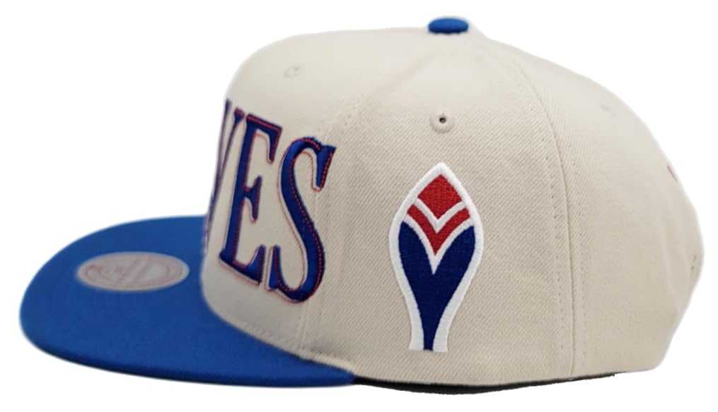 Mitchell & Ness Atlanta Braves New MLB Across The Board Blue Cream Era Snapback Hat Cap